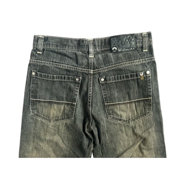 Southpole Jeans Boys Youth 14 Gray Straight Leg Dark Wash Denim  Baggy Y2K - Picture 7 of 11